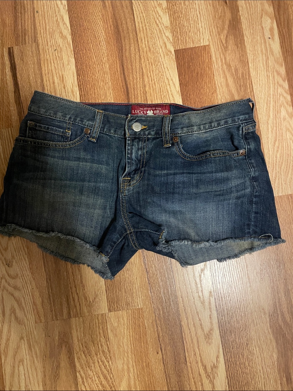 Lucky Brand Dark Blue Denim Cutoff Shorts